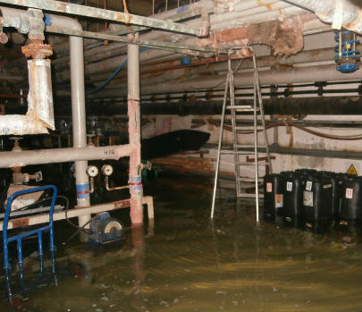 Flood damaged basement
