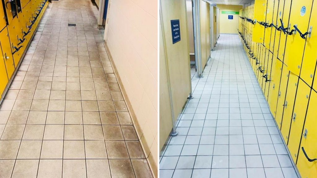 Before and After Deep Floor Clean