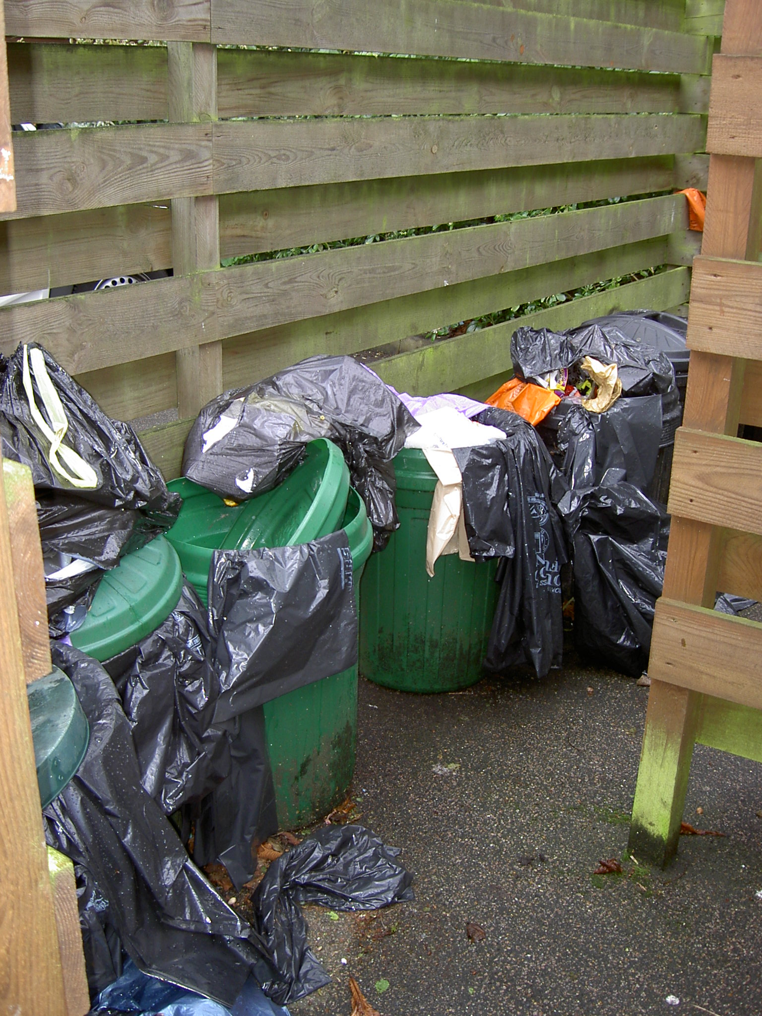 Old Lyndale School - fly tip collection - before