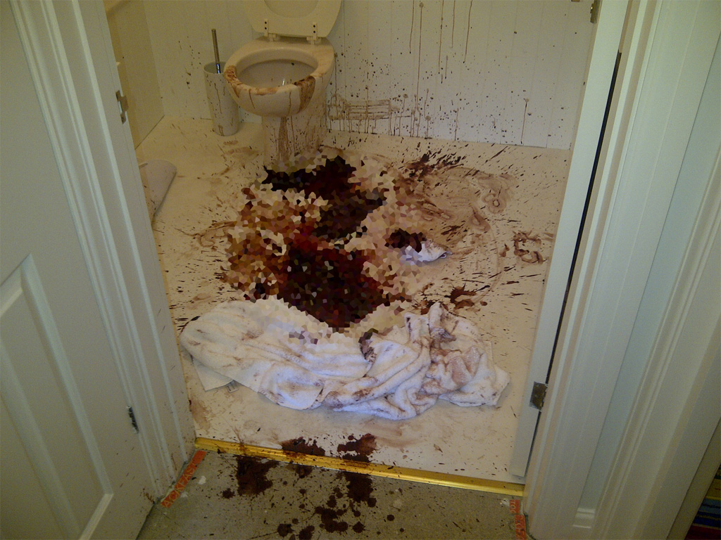 SafeGroup crime scene cleaning before bathroom