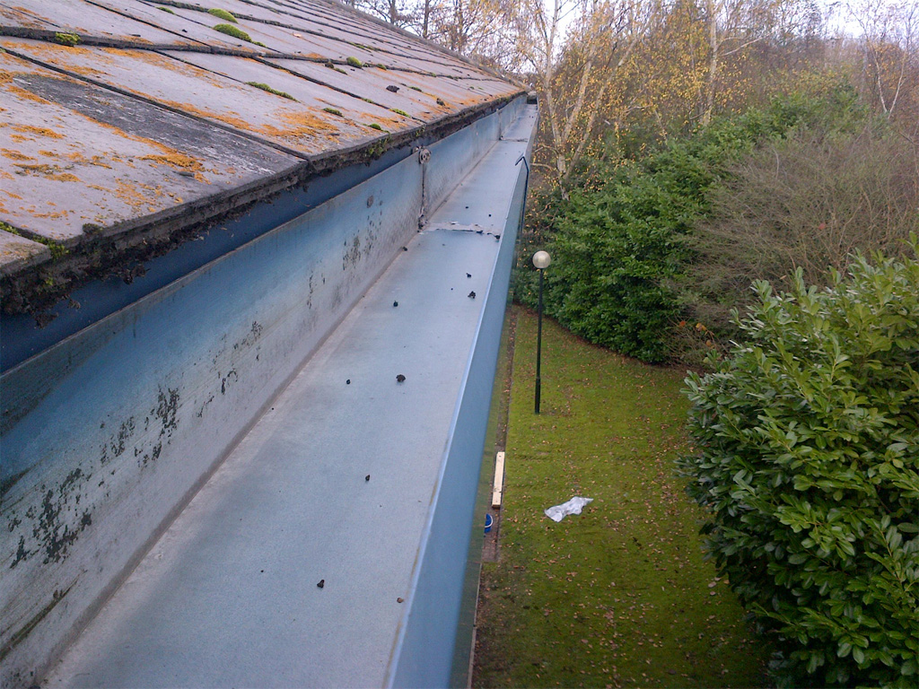 SafeGroup High level gutter cleaning service - after