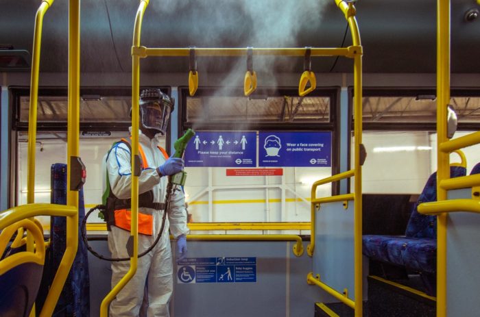 SafeGroup electrostatic spray london transport buses